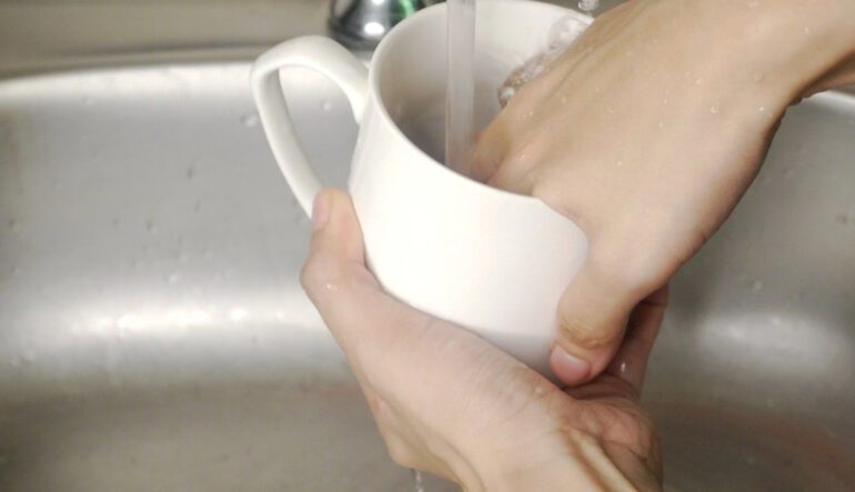 Removing stubborn tea stains cleaning hack